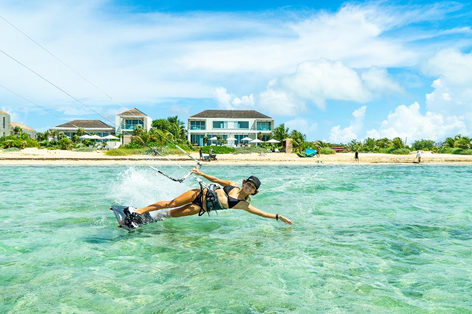 Beach Enclave and Big Blue Collective, the premier kiteboarding school in the Turks and Caicos offers water adventures at a new watersports facility located at Beach Enclave Long Bay.