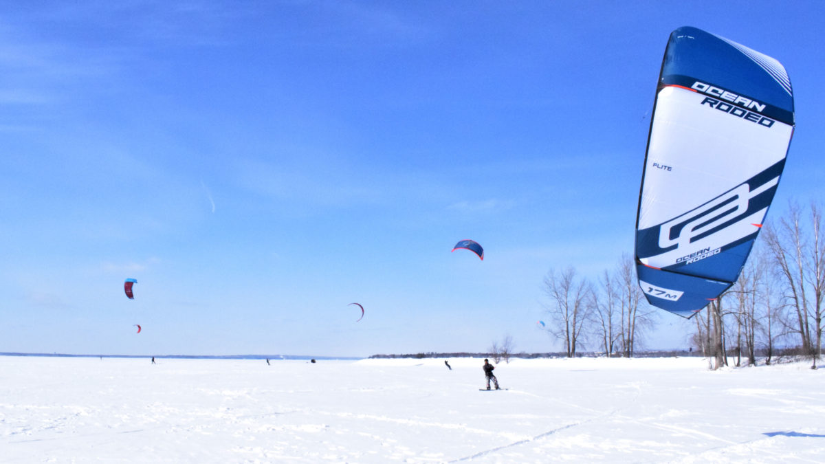 The right wind conditions allow Campbell to take off.