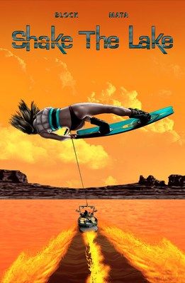 Shake The Lake - Alternative, Wakeboarding Graphic Novel 2020. Graphic Novel Cover Art.