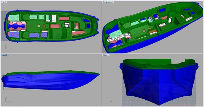 Colin Schweigert was part of a team that drew the MasterCraft X26’s hull, ballast tanks and under-deck components in CAD.