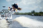 Bryan Soderlind photographs Meagan Ethell wakeboarding.